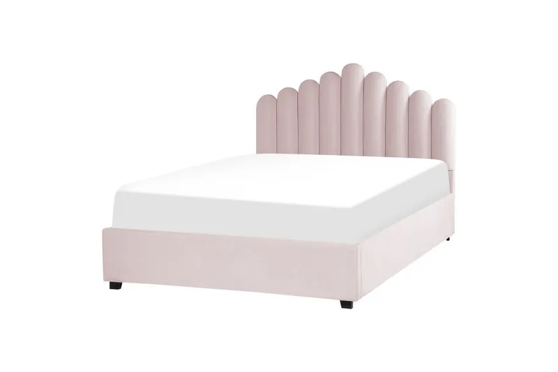 Sänky säilytystilalla Vincennes - Rosa, Musta, 160x200 cm - Huonekalut - Sänky - Sänkykehikot & sängynrungot
