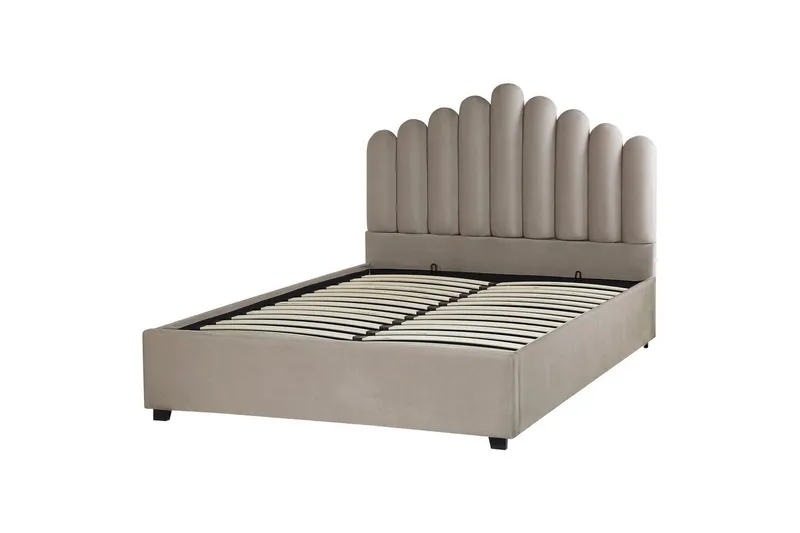 Sänky säilytystilalla Vincennes - Taupe, musta, 140x200 cm - Huonekalut - Sänky - Sänkykehikot & sängynrungot