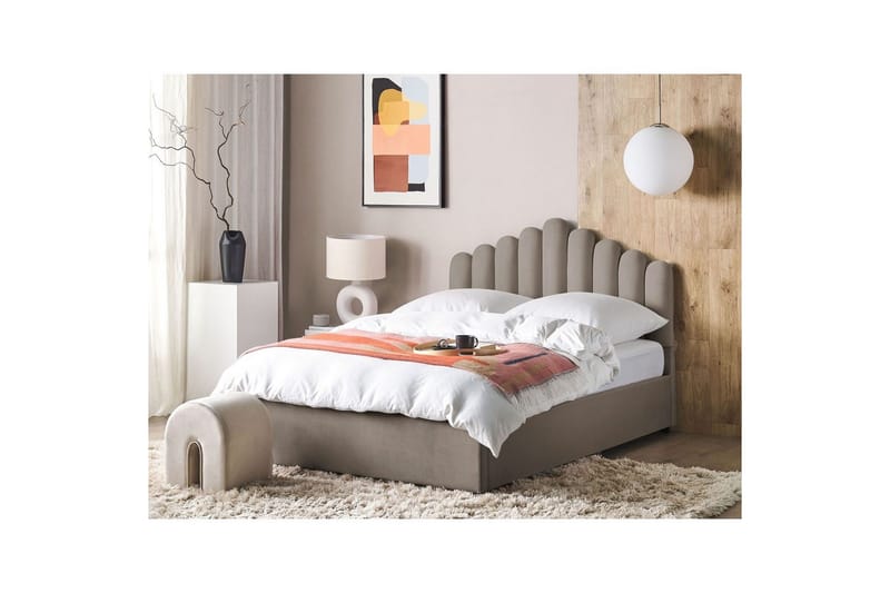 Sänky säilytystilalla Vincennes - Taupe, musta, 160x200 cm - Huonekalut - Sänky - Sänkykehikot & sängynrungot