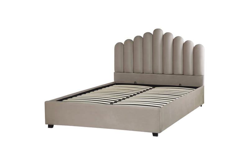 Sänky säilytystilalla Vincennes - Taupe, musta, 160x200 cm - Huonekalut - Sänky - Sänkykehikot & sängynrungot
