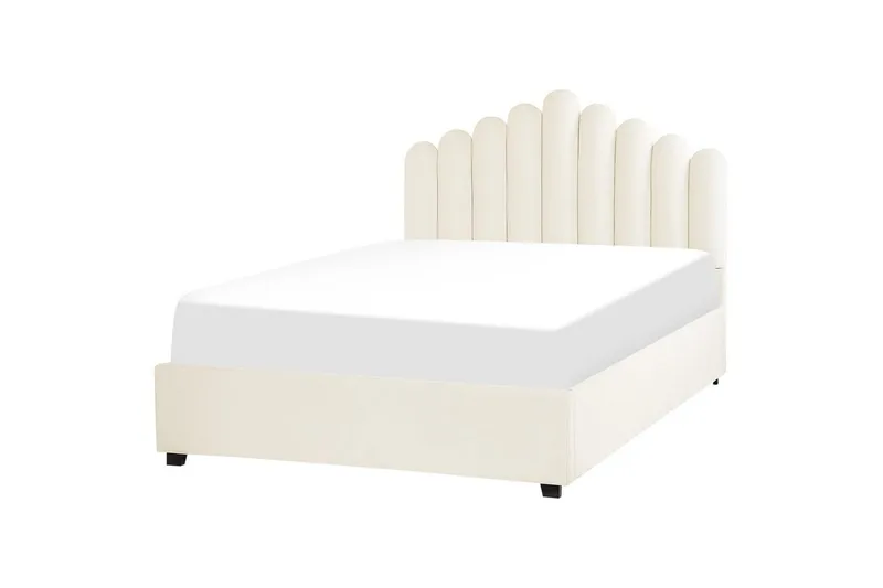 Sänky säilytystilalla Vincennes - Valkoinen, Musta, 140x200 cm - Huonekalut - Sänky - Sänkykehikot & sängynrungot