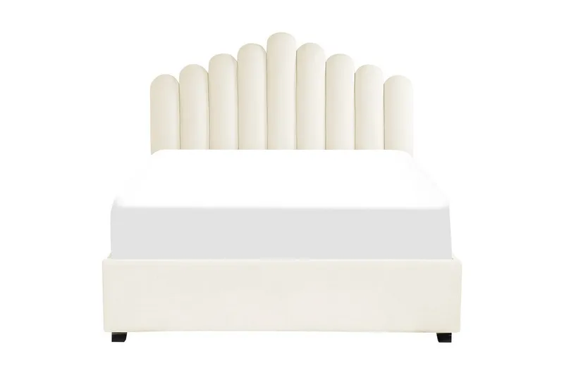 Sänky säilytystilalla Vincennes - Valkoinen, Musta, 140x200 cm - Huonekalut - Sänky - Sänkykehikot & sängynrungot