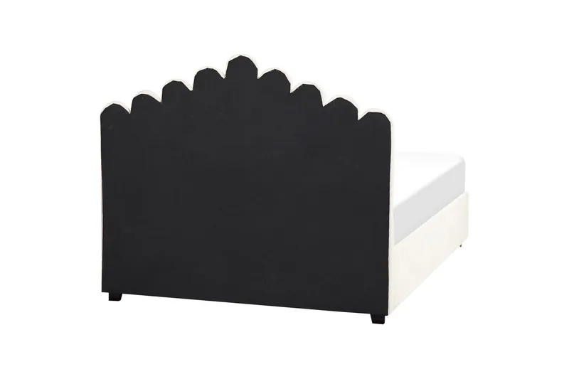 Sänky säilytystilalla Vincennes - Valkoinen, Musta, 140x200 cm - Huonekalut - Sänky - Sänkykehikot & sängynrungot