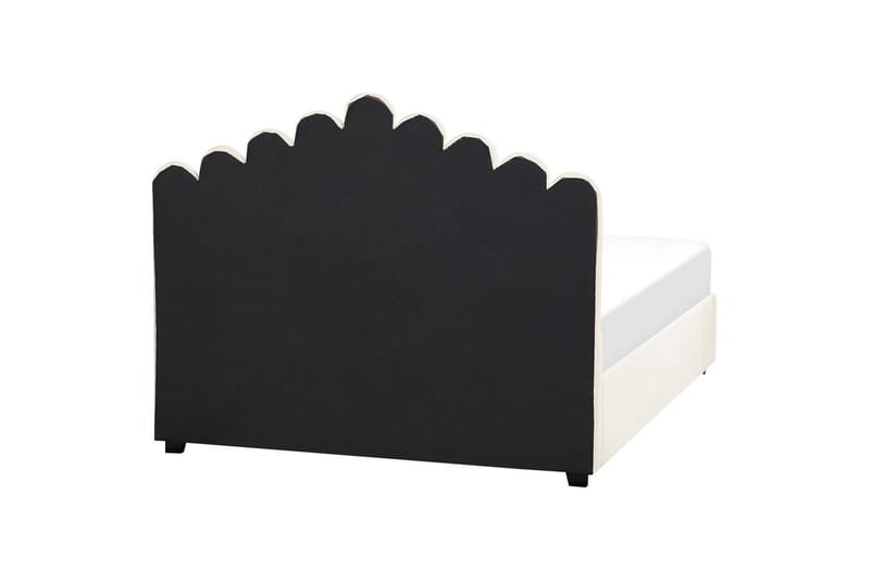 Sänky säilytystilalla Vincennes - Valkoinen, Musta, 160x200 cm - Huonekalut - Sänky - Sänkykehikot & sängynrungot