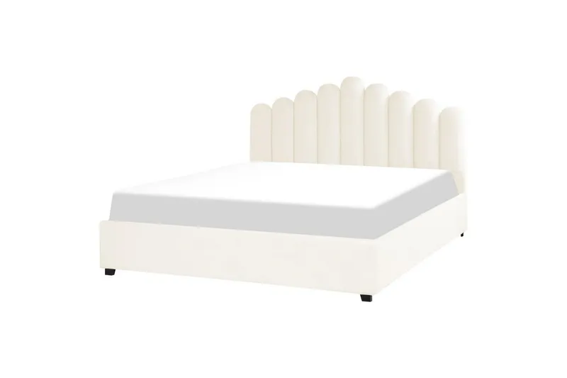 Sänky säilytystilalla Vincennes - Valkoinen, Musta, 180x200 cm - Huonekalut - Sänky - Sänkykehikot & sängynrungot