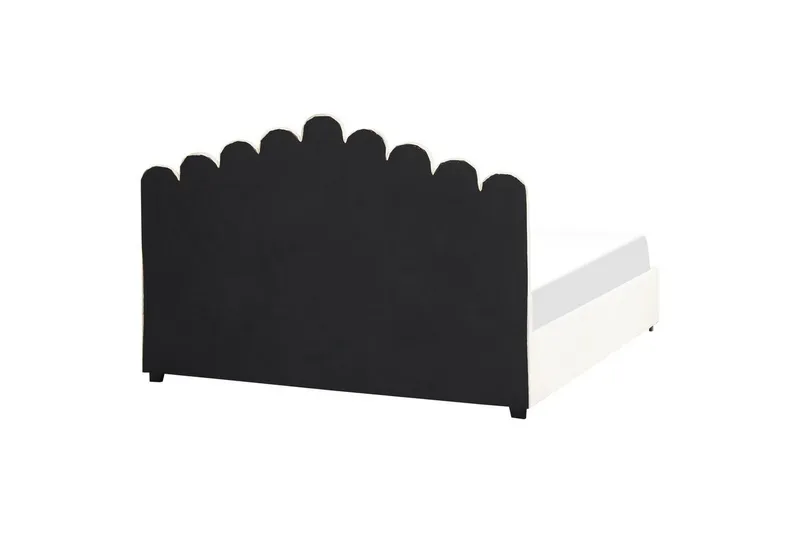 Sänky säilytystilalla Vincennes - Valkoinen, Musta, 180x200 cm - Huonekalut - Sänky - Sänkykehikot & sängynrungot