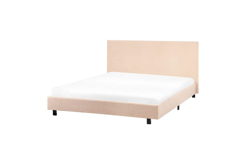 Sänky sälepohjalla Albi - Beige, musta/Bouclé, 140x200 cm - Huonekalut - Sänky - Sänkykehikot & sängynrungot