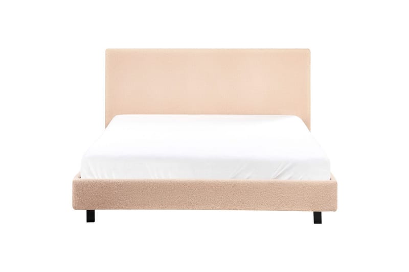 Sänky sälepohjalla Albi - Beige, musta/Bouclé, 140x200 cm - Huonekalut - Sänky - Sänkykehikot & sängynrungot