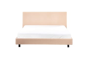 Sänky sälepohjalla Albi - Beige, musta/Bouclé, 160x200 cm - Huonekalut - Sänky - Sänkykehikot & sängynrungot
