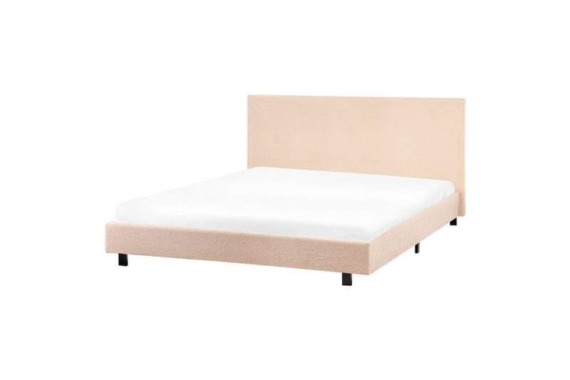 Sänky sälepohjalla Albi - Beige, musta/Bouclé, 160x200 cm - Huonekalut - Sänky - Sänkykehikot & sängynrungot