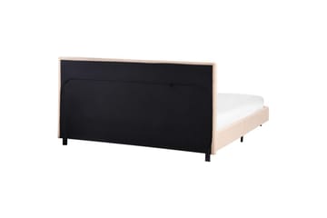 Sänky sälepohjalla Albi - Beige, musta/Bouclé, 160x200 cm - Huonekalut - Sänky - Sänkykehikot & sängynrungot
