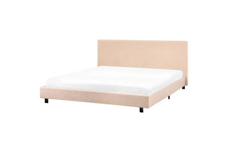 Sänky sälepohjalla Albi - Beige, musta/Bouclé, 180x200 cm - Huonekalut - Sänky - Sänkykehikot & sängynrungot