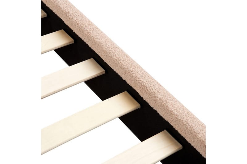 Sänky sälepohjalla Albi - Beige, musta/Bouclé, 180x200 cm - Huonekalut - Sänky - Sänkykehikot & sängynrungot