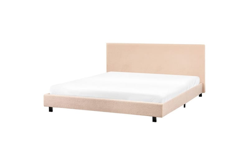 Sänky sälepohjalla Albi - Beige, musta/Bouclé, 180x200 cm - Huonekalut - Sänky - Sänkykehikot & sängynrungot