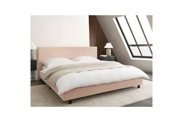 Sänky sälepohjalla Albi - Beige, musta/Bouclé, 180x200 cm - Huonekalut - Sänky - Sänkykehikot & sängynrungot