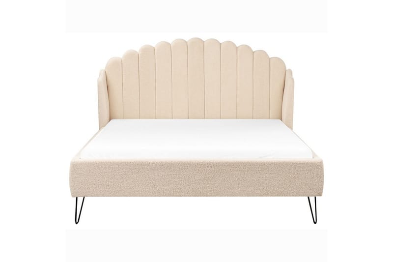 Sänky sälepohjalla Ambillou - Beige, musta, 140x200 cm - Huonekalut - Sänky - Sänkykehikot & sängynrungot