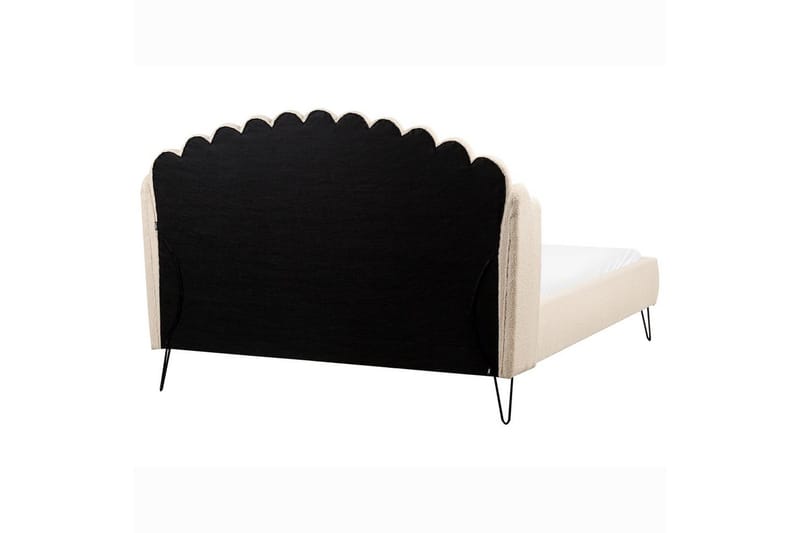 Sänky sälepohjalla Ambillou - Beige, musta, 160x200 cm - Huonekalut - Sänky - Sänkykehikot & sängynrungot