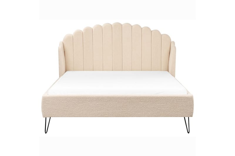 Sänky sälepohjalla Ambillou - Beige, musta, 160x200 cm - Huonekalut - Sänky - Sänkykehikot & sängynrungot