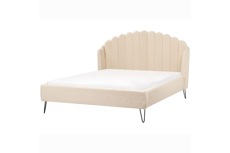 Sänky sälepohjalla Ambillou - Beige, musta, 160x200 cm - Huonekalut - Sänky - Sänkykehikot & sängynrungot