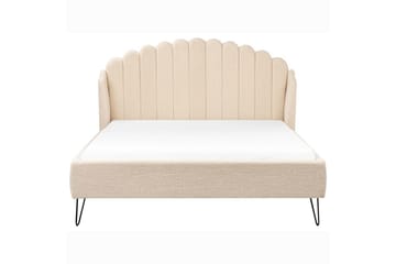 Sänky sälepohjalla Ambillou - Beige, musta, 160x200 cm - Huonekalut - Sänky - Sänkykehikot & sängynrungot