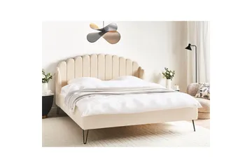 Sänky sälepohjalla Ambillou - Beige, musta, 180x200 cm - Huonekalut - Sänky - Sänkykehikot & sängynrungot