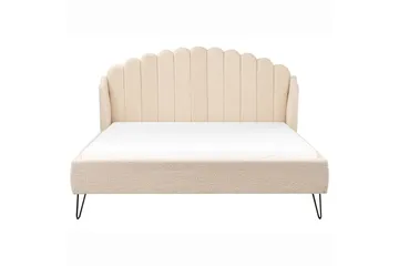 Sänky sälepohjalla Ambillou - Beige, musta, 180x200 cm - Huonekalut - Sänky - Sänkykehikot & sängynrungot