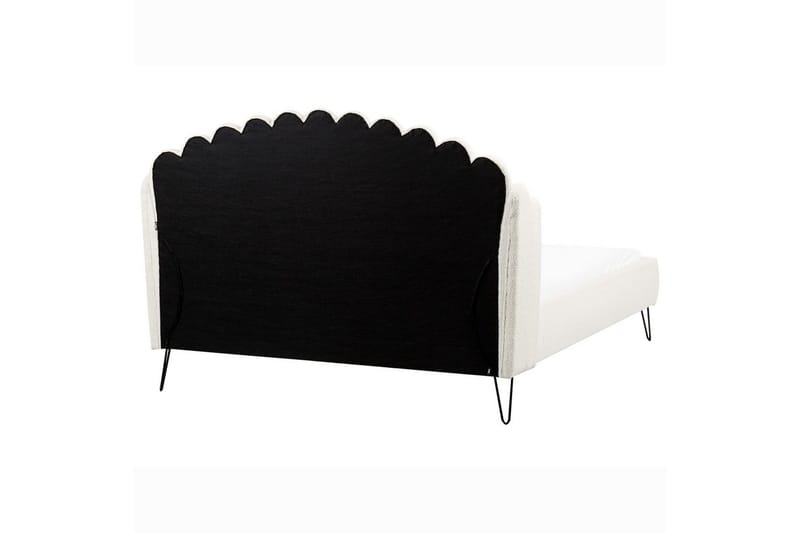 Sänky sälepohjalla Ambillou - Valkoinen, Musta, 160x200 cm - Huonekalut - Sänky - Sänkykehikot & sängynrungot