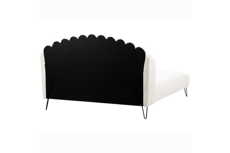 Sänky sälepohjalla Ambillou - Valkoinen, Musta, 180x200 cm - Huonekalut - Sänky - Sänkykehikot & sängynrungot