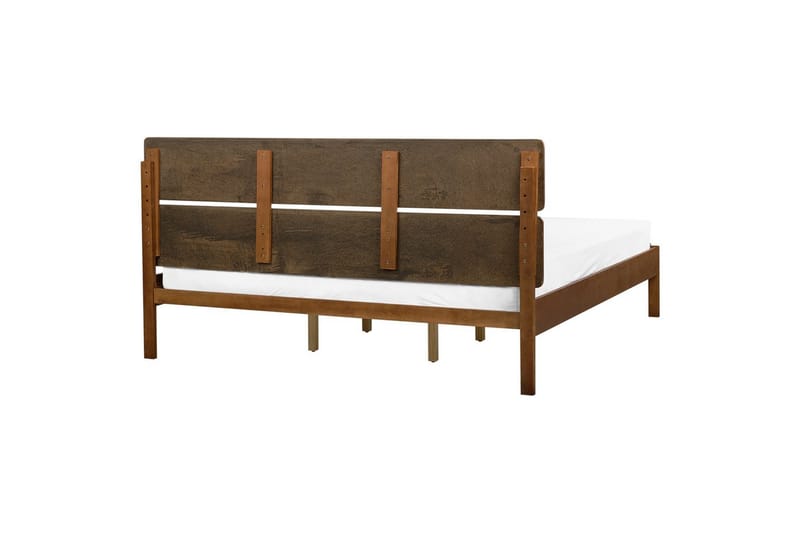 Sänky sälepohjalla Boisset - Ruskea/Kumipuu, 180x200 cm - Huonekalut - Sänky - Sänkykehikot & sängynrungot
