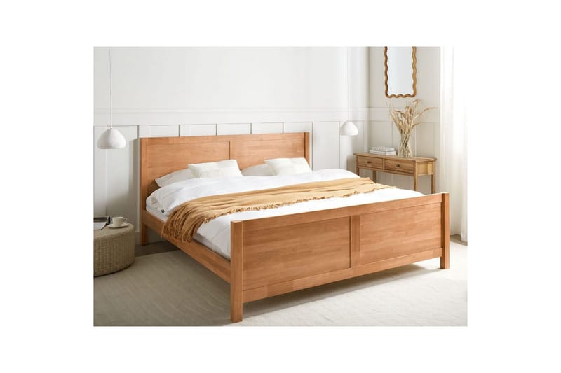 Sänky sälepohjalla Champagnat - Vaalea puu, 180x200 cm - Huonekalut - Sänky - Sänkykehikot & sängynrungot