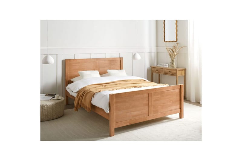 Sänky sälepohjalla Champagnat - Vaalea puu, 140x200 cm - Huonekalut - Sänky - Sänkykehikot & sängynrungot