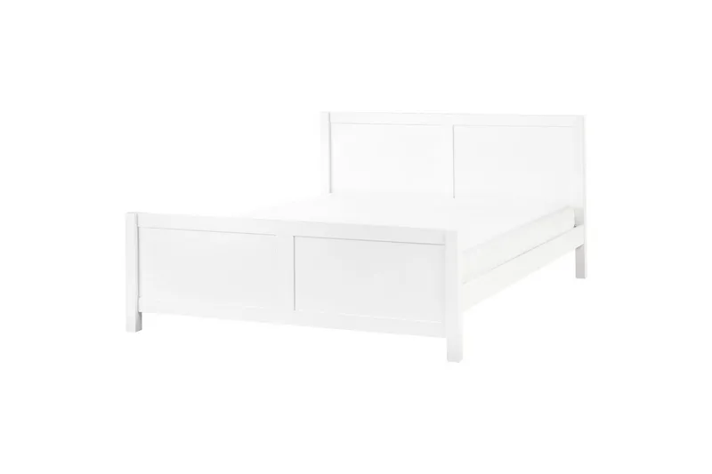 Sänky sälepohjalla Champagnat - Valkoinen, 180x200 cm - Huonekalut - Sänky - Sänkykehikot & sängynrungot