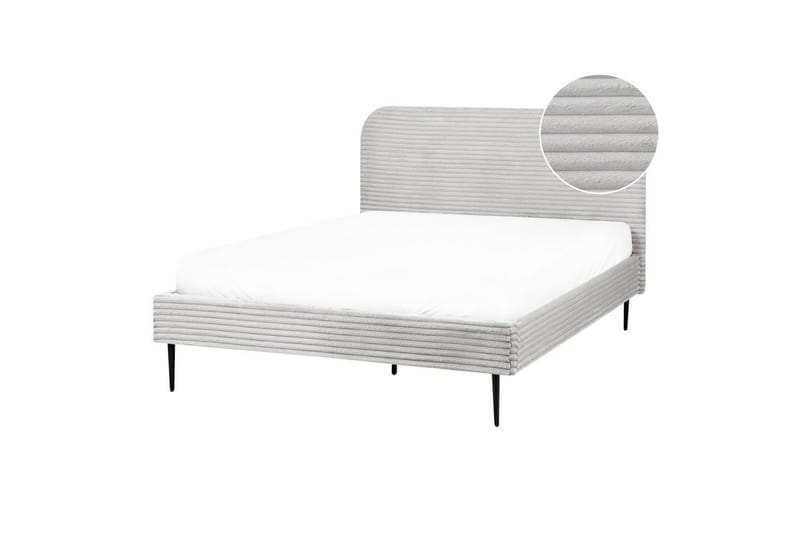 Sänky sälepohjalla Flayat - Harmaa, Musta, Harmaa, musta, 140x200 cm - Huonekalut - Sänky - Sänkykehikot & sängynrungot