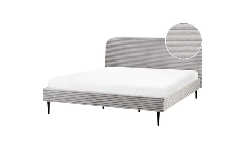 Sänky sälepohjalla Flayat - Harmaa, Musta, Harmaa, musta, 180x200 cm - Huonekalut - Sänky - Sänkykehikot & sängynrungot