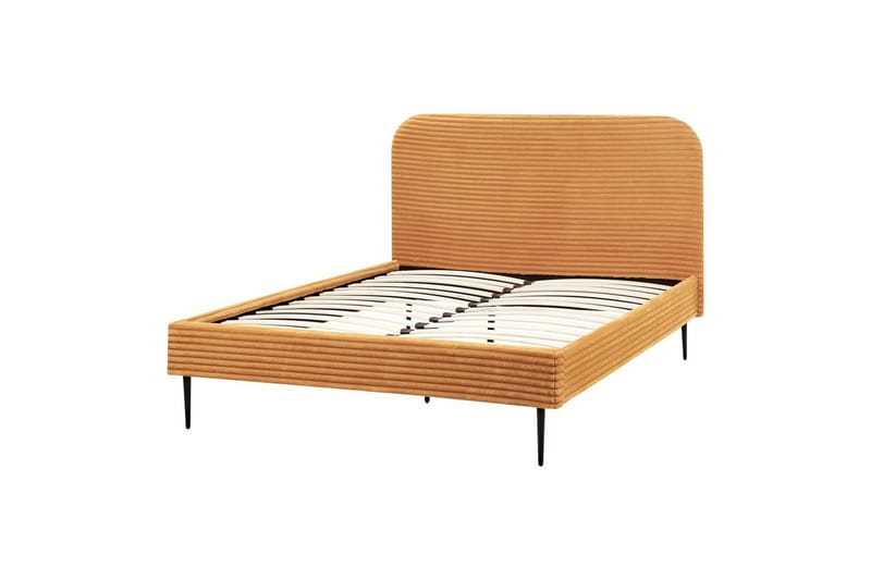 Sänky sälepohjalla Flayat - Oranssi, musta, 140x200 cm - Huonekalut - Sänky - Sänkykehikot & sängynrungot
