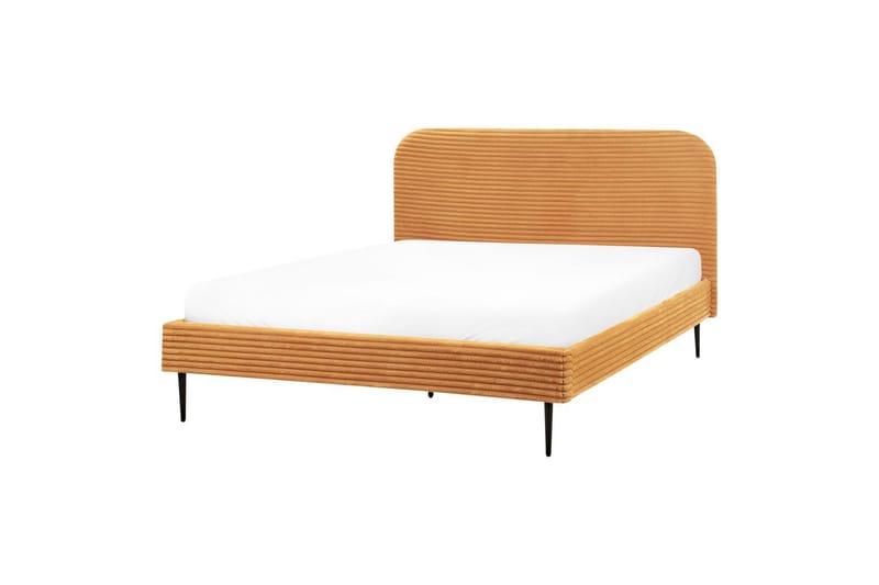Sänky sälepohjalla Flayat - Oranssi, musta, 160x200 cm - Huonekalut - Sänky - Sänkykehikot & sängynrungot
