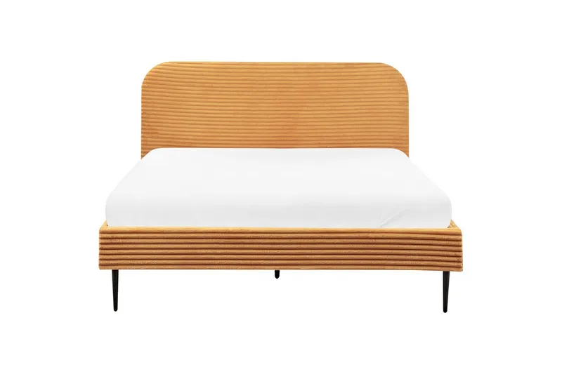 Sänky sälepohjalla Flayat - Oranssi, musta, 160x200 cm - Huonekalut - Sänky - Sänkykehikot & sängynrungot