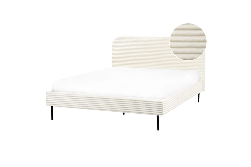 Sänky sälepohjalla Flayat - Valkoinen, Musta, 160x200 cm - Huonekalut - Sänky - Sänkykehikot & sängynrungot