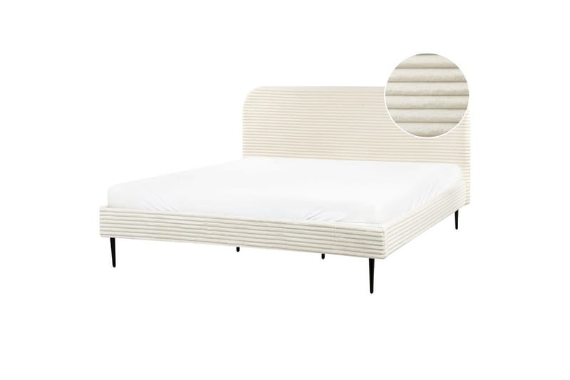 Sänky sälepohjalla Flayat - Valkoinen, Musta, 180x200 cm - Huonekalut - Sänky - Sänkykehikot & sängynrungot