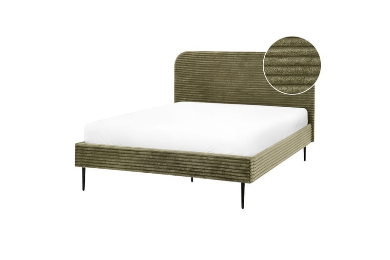 Sänky sälepohjalla Flayat - Vihreä, musta, 140x200 cm - Huonekalut - Sänky - Sänkykehikot & sängynrungot