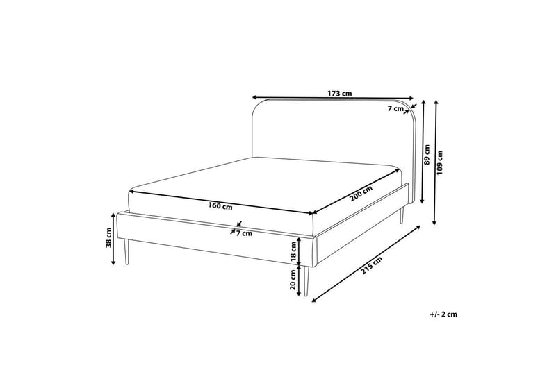 Sänky sälepohjalla Flayat - Vihreä, musta, 160x200 cm - Huonekalut - Sänky - Sänkykehikot & sängynrungot