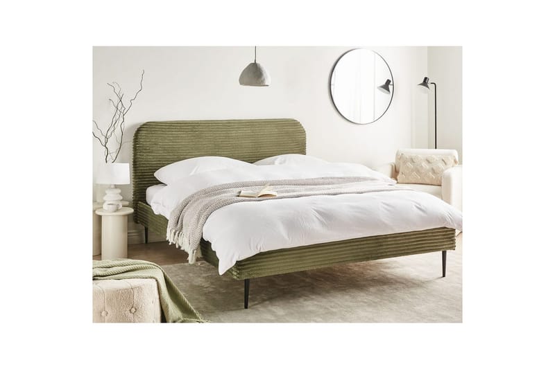 Sänky sälepohjalla Flayat - Vihreä, musta, 160x200 cm - Huonekalut - Sänky - Sänkykehikot & sängynrungot