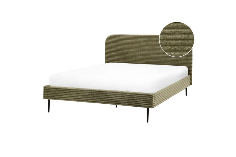 Sänky sälepohjalla Flayat - Vihreä, musta, 160x200 cm - Huonekalut - Sänky - Sänkykehikot & sängynrungot
