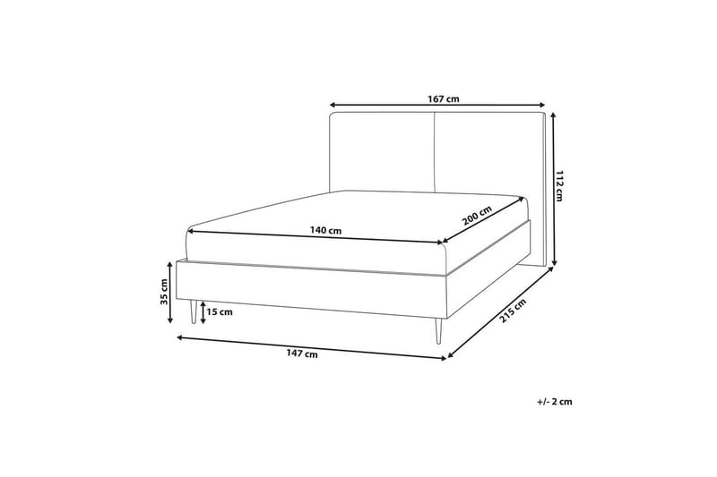 Sänky sälepohjalla Izernore - 140x200 cm - Huonekalut - Sänky - Sänkykehikot & sängynrungot