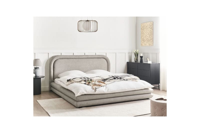 Sänky sälepohjalla Lavardens - Taupe, musta, 180x200 cm - Huonekalut - Sänky - Sänkykehikot & sängynrungot