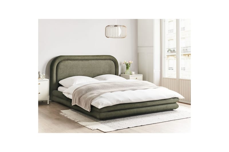 Sänky sälepohjalla Lavardens - Vihreä, musta, 160x200 cm - Huonekalut - Sänky - Sänkykehikot & sängynrungot