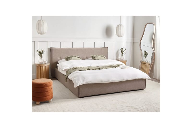 Sänky sälepohjalla Lestre - Taupe, musta, 160x200 cm - Huonekalut - Sänky - Sänkykehikot & sängynrungot