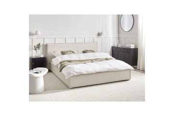 Sänky sälepohjalla Lestre - Valkoinen, Musta, 160x200 cm - Huonekalut - Sänky - Sänkykehikot & sängynrungot