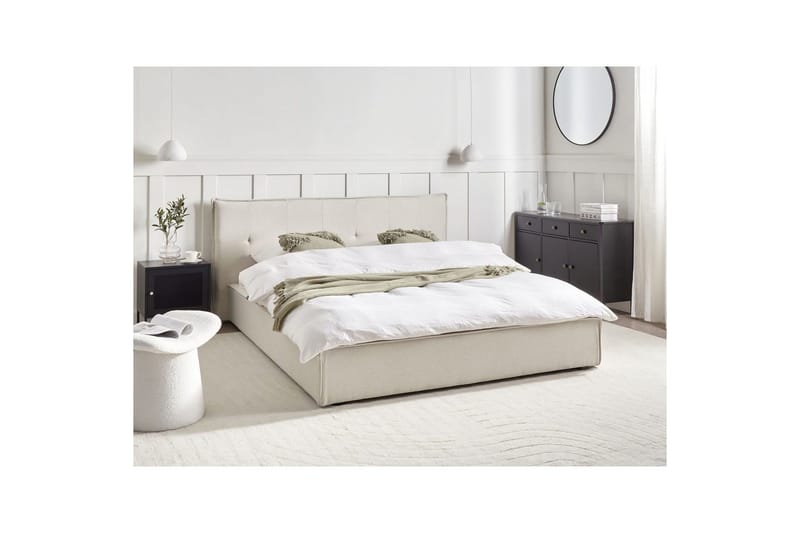 Sänky sälepohjalla Lestre - Valkoinen, Musta, 160x200 cm - Huonekalut - Sänky - Sänkykehikot & sängynrungot