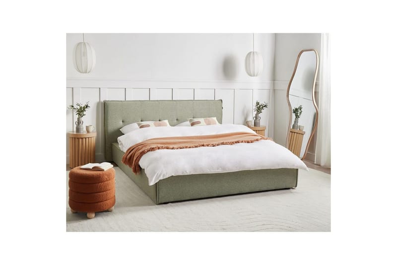 Sänky sälepohjalla Lestre - Vihreä, musta, 160x200 cm - Huonekalut - Sänky - Sänkykehikot & sängynrungot